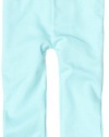 Zutano Baby-Girls Infant Pastel Solid Skinny Legging, Aqua, 18 Months