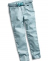 GUESS Kids Girls little girl shimmer jeans, AQUA (4)