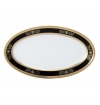 Orsay Black Oval Platter 16X11 by Philippe Deshoulieres