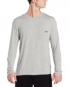 HUGO BOSS Men's Sleepwear L/S Modal Tshirt,Medium Grey,Small