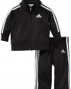 adidas Baby-Boys Infant ITB Iconic Tricot Set, Black, 3 Months