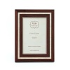 Eccolo Marquetry Photo Frame, Holds a 5 by 7-Inch Photo, Mother of Pearl, Dark Brown