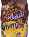 Fun Size Peanut Lovers Variety Pack (M&M's and Snickers), 55-Piece, 36-Ounce