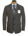 Calvin Klein Mens 2 Button Solid Gray Slim Fit Sport Coat Jacket- Size 42R