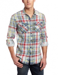True Religion Men's Indigo Plaid Work Wear Button Down True Religion Men's Indigo Plaid Work Wear Button Down