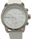 Diesel Chronograph White Leather Women's watch #DZ5330