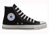 Converse Chuck Taylor All Star Hi Top Black Canvas Shoes with Extra Pair of White Laces men's 17