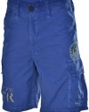 True Religion Men's Samuel Poplin Patch Cargo Shorts