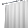 InterDesign Fabric Waterproof Shower Curtain Liner, White