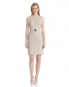 Calvin Klein Women's Sleeveless Belted Suit Dress