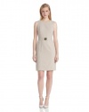 Calvin Klein Women's Sleeveless Belted Suit Dress