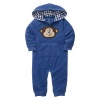 Carter's Baby Boys' Hooded Microfleece Jumpsuit - Bear Face - 6 Months