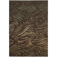 Nourison Zanibar Waves Brown 2.0-Feet by 2.9-Feet Polyacrylic Area Rug Nourison Zanibar Waves Brown 2.0-Feet by 2.9-Feet Polyacrylic Area Rug