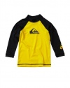 Quiksilver Toddler/Youth All Time L/S Rashguard, Yellow-3T Toddler