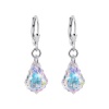 Sterling Silver Clear AB Crystal Dangle Earrings Made with Swarovski® Elements