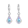 Sterling Silver Clear AB Crystal Dangle Earrings Made with Swarovski® Elements