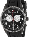 Calibre Men's SC-4R4-13-007 Recruit Black Ion-Plated Coated Stainless Steel Black Rubber Chronograph Date Watch