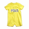 Polo By Ralph Lauren Infant Boy's One-Z Jersey Polo Shortall Layette (9 Months, Yellow)