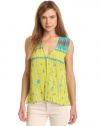 BCBGMAXAZRIA Women's Violette Printed V-Neck Top