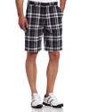 IZOD Men's Flat Front Fancy Plaid Golf Short