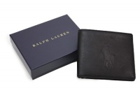 Polo Ralph Lauren Embossed Big Pony Leather Bill Fold Bi-fold Wallet 426072094-BLACK With Box Polo Ralph Lauren Embossed Big Pony Leather Bill Fold Bi-fold Wallet 426072094-BLACK With Box