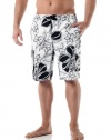 Alki'i Men's Boardshorts - Shiny Hibiscus Print