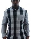 Ecko Unltd. Men's Checkered Dress Shirt Button Down Woven Black Size XL