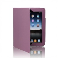 SAVEICON Ash Purple PU Folio Leather Case with Built-in Stand for Apple iPad 1 1st Generation