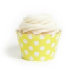 Dress My Cupcake Yellow Polka Dot Cupcake Wrappers, Set of 12