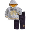 GUESS Kids Baby Boy Zip Hoodie and Sweatpants Set (12-24M), GREY HEATHER (12M)