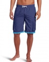 Teal Cove Men's 10.5 Inch Cargo Swim Trunk