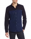 Calvin Klein Sportswear Men's Faille Dobby Color Block Shirt