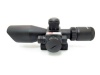 Monstrum Tactical Rifle Scope with Illuminated Mil-Dot Reticle and Integrated Red Laser Sight