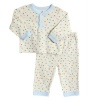 ABSORBA Newborn Baby-Boys Car Print Layette Loungewear 2 Piece Pant Set, Blue Print, 3/6