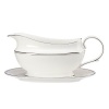 Lenox Federal Platinum Sauce Boat and Stand, White