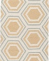 2'6 x 8' Runner Surya Rug by Jill Rosenwald FAL1038-268 Whitecap Gray Color Flatwoven in India Fallon Collection Geometric Pattern