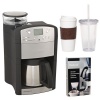 Capresso 465 CoffeeTeam TS 10-Cup Digital Coffeemaker with Conical Burr Grinder and Thermal Carafe + Coffee Mug & Iced Beverage Cup + Coffee/ Espresso Descaler