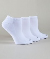 Calvin Klein Hosiery Women's Athletic Cushion Sole Low-Cut Socks 3-Pack, One Size, White / Black