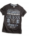 GUESS Kids Boys little boy short-sleeve crewneck graphic tee, DARK GREY (7)