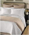 Charter Club Damask Diamond Quilted Full/Queen Coverlet Set White