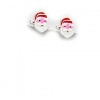 Children's Sterling Silver and Enamel Santa Earrings