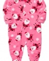 Carter's Girls 1-piece Micro Fleece Christmas Pajamas (2T-10) (4T, Pink Santa)