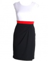 Calvin Klein Petite Color Block High Waist Sleeveless Suit Dress Size 0P