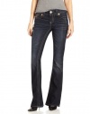 Seven7 Women's Classic Bootcut Jean with Heavy Stitch E Back Pocket