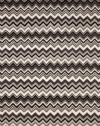 Liora Manne Seville Zigzag Stripe Hand Tufted Rug, 42 by 66-Inch, Black/White