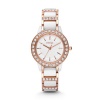Fossil Women's CE1041 Jesse White Ceramic Rose Gold Tone Watch