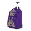 High Sierra Freewheel Wheeled Backpack, Deep Purple Basket Weave, 20.5x13.5x8-Inch