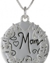 Sterling Silver Mother Daughter Friend Mom Two Charm Necklace, 18