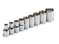 TEKTON 1202 1/4 in. Drive Socket Set, 4-12mm, Metric, Cr-V, 9-Sockets TEKTON 1202 1/4 in. Drive Socket Set, 4-12mm, Metric, Cr-V, 9-Sockets
