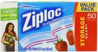 Ziploc Storage Bag, Quart Value Pack, Double Zipper, 50-Count(Pack of 3) Ziploc Storage Bag, Quart Value Pack, Double Zipper, 50-Count(Pack of 3)